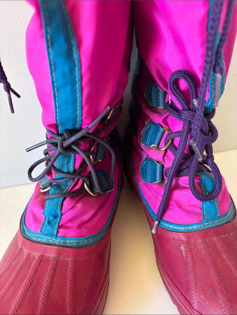 Vintage Sorel Magenta Pink Winter Snow Boots Waterproof Size 7.5-8 - Picture 4 of 13